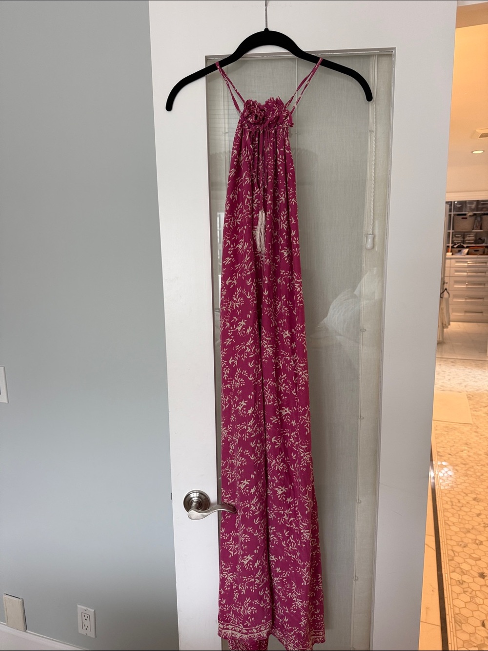 Natalie Martin Fuchsia Pink Floral Maxi Dress